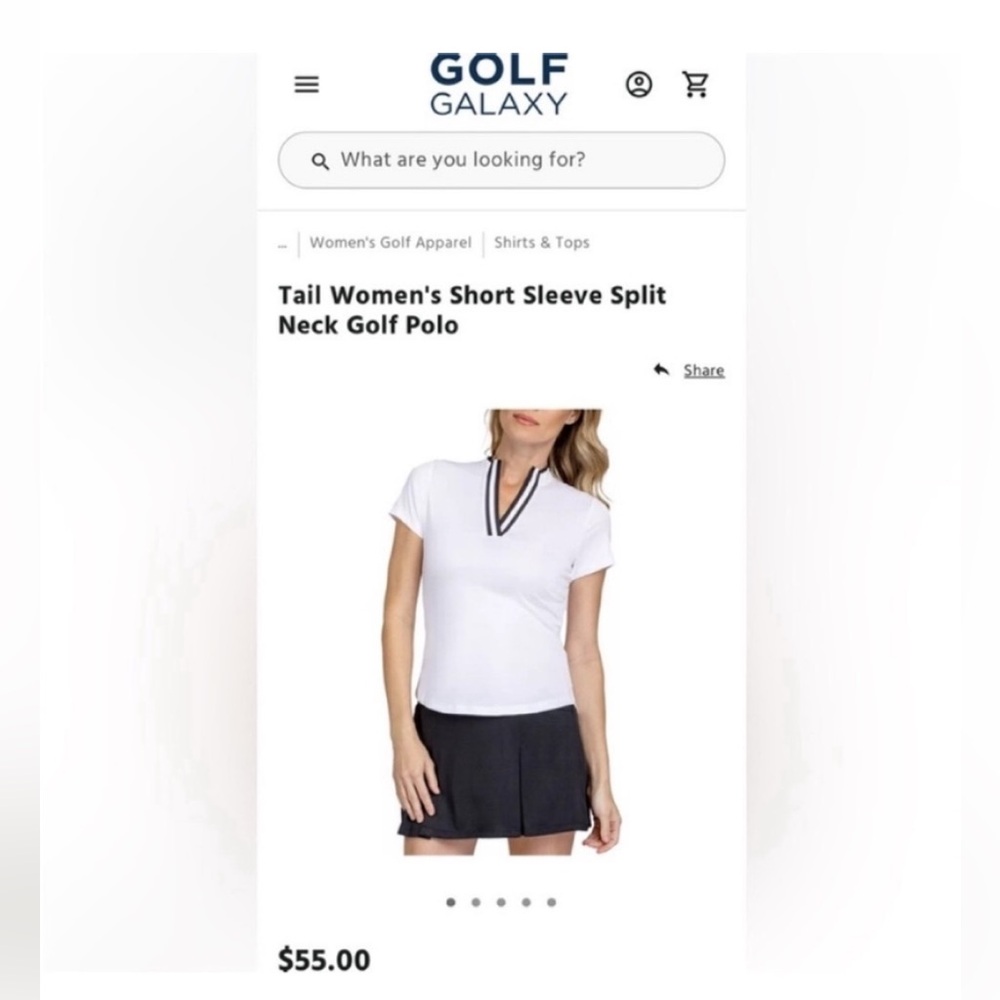 Tail Women's Short Sleeve Split
Neck Golf Polo Size XL NWT Athletic Sporty - Picture 5 of 7